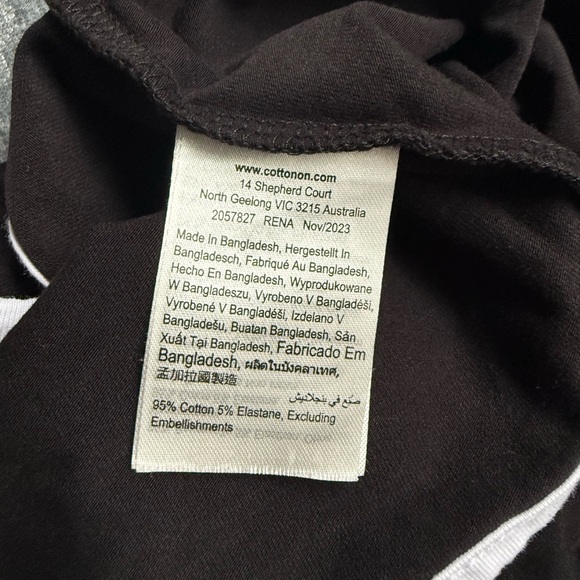 Cotton On Black and White Crop Top - Picture 5 of 5